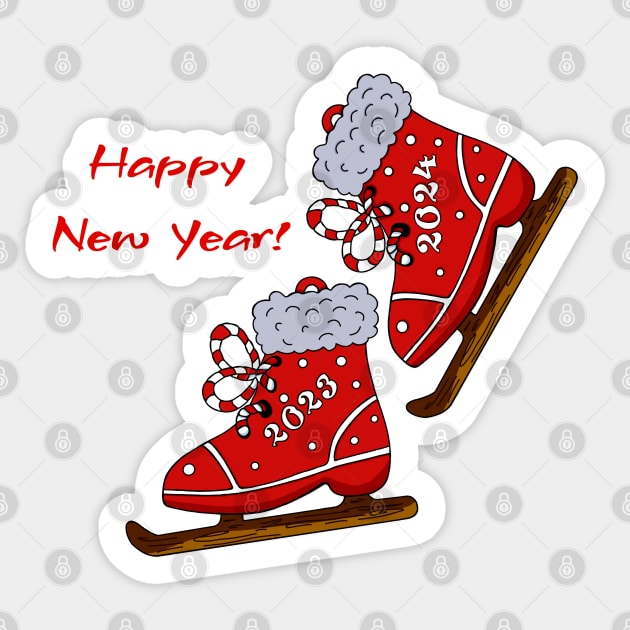 Happy  New Year! Sticker by Ocennyy